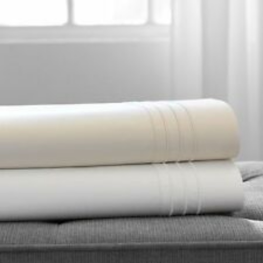 COPY - Hudson Park 800-Thread Ct White Flat Sheet, Queen